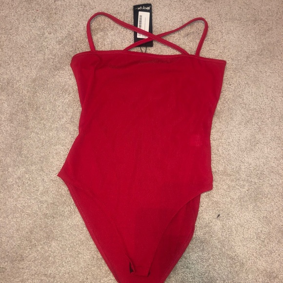 Nasty Gal Tops - RED BODY SUIT
